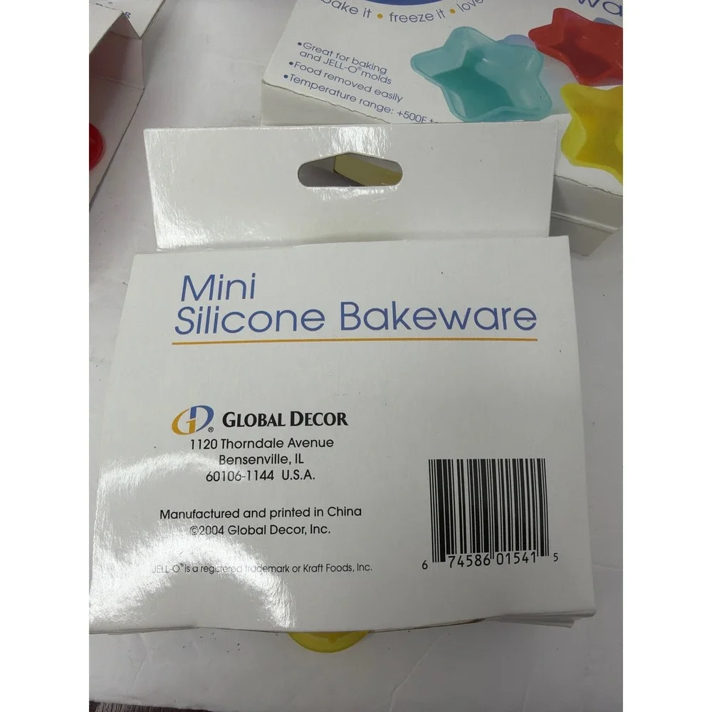 Silicone Mold Lot Global Decor Mini Bakeware & Progressive Heart Star Ice Trays